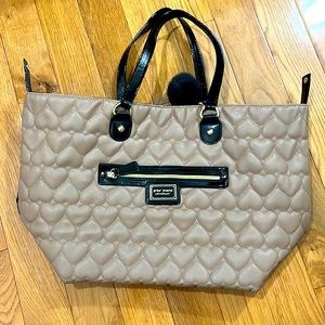 Betsey Johnson Heart Quilted Bag Satchel